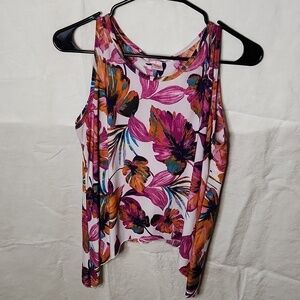 Christina Asymmetrical Floral Tank